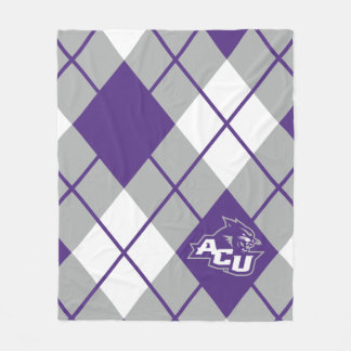 Abilene Christian University Argyle Pattern Fleece Blanket