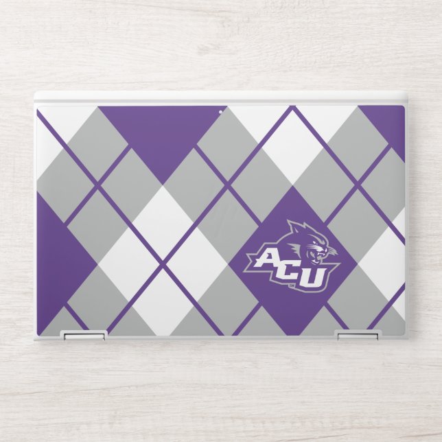 Abilene Christian University Argyle Pattern HP Laptop Skin (Front)