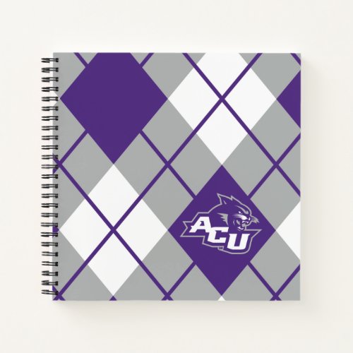 Abilene Christian University Argyle Pattern Notebook