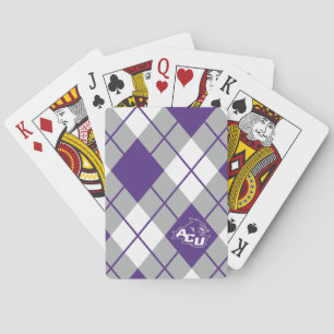 Abilene Christian University Argyle Pattern Poker Cards