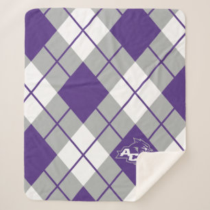 Abilene Christian University Argyle Pattern Sherpa Blanket