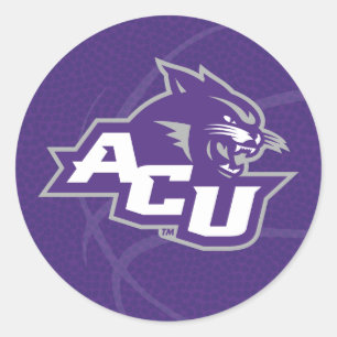 Abilene Christian University Basketball Classic Round Sticker