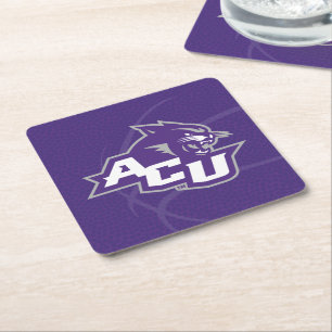 Abilene Christian University Basketball Square Paper Coaster