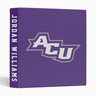 Abilene Christian University Carbon Fiber Pattern 3 Ring Binder