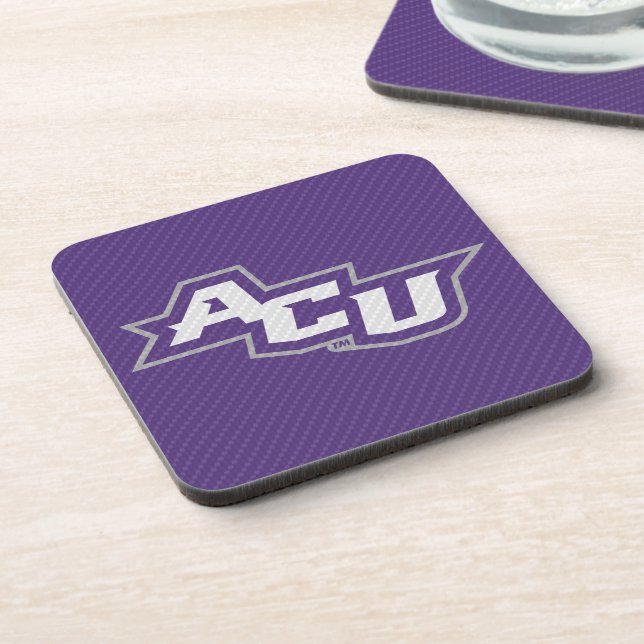 Abilene Christian University Carbon Fiber Pattern Beverage Coaster (Left Side)