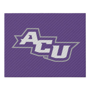 Abilene Christian University Carbon Fiber Pattern Faux Canvas Print