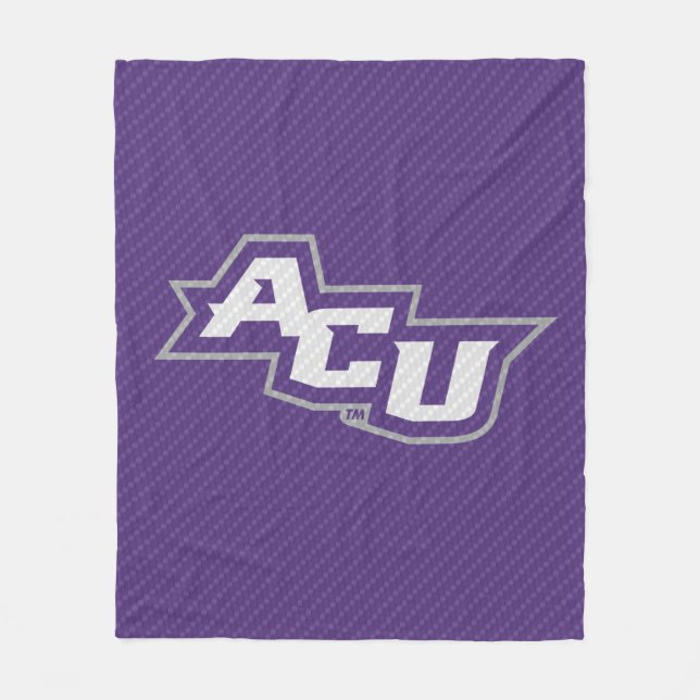 Abilene Christian University Carbon Fiber Pattern Fleece Blanket (Front)