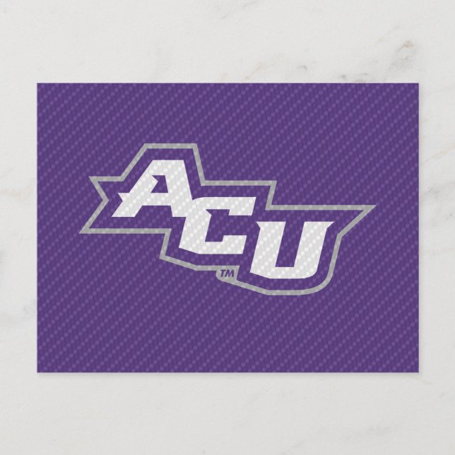 Abilene Christian University Carbon Fiber Pattern Invitation Postcard (Front)