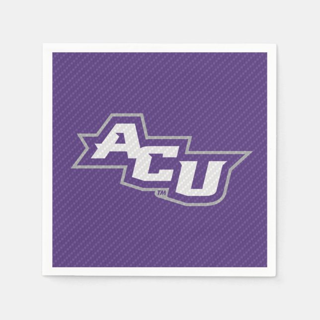 Abilene Christian University Carbon Fiber Pattern Napkins (Front)