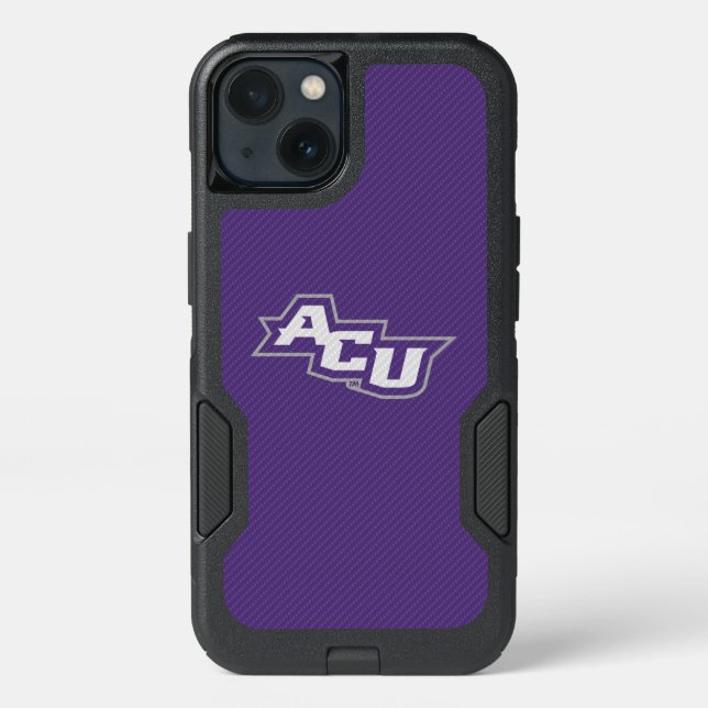 Abilene Christian University Carbon Fiber Pattern Otterbox iPhone Case (Back)