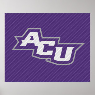 Abilene Christian University Carbon Fiber Pattern Poster