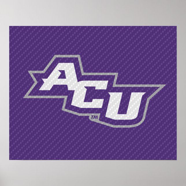 Abilene Christian University Carbon Fiber Pattern Poster (Front)