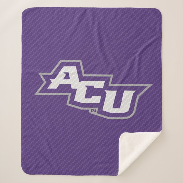 Abilene Christian University Carbon Fiber Pattern Sherpa Blanket (Front)