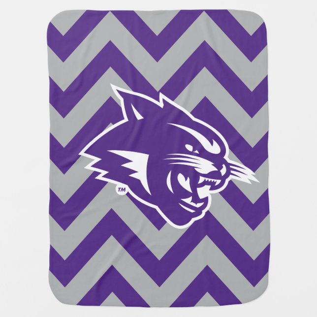 Abilene Christian University Chevron Pattern Baby Blanket (Front)