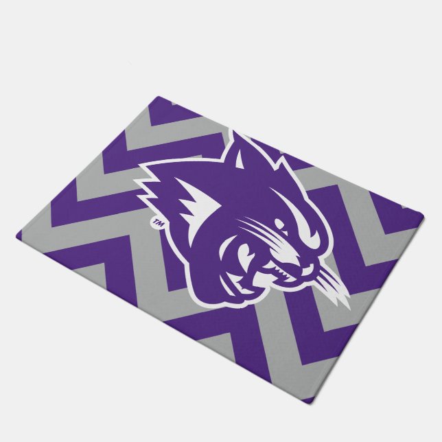 Abilene Christian University Chevron Pattern Doormat (Angled)