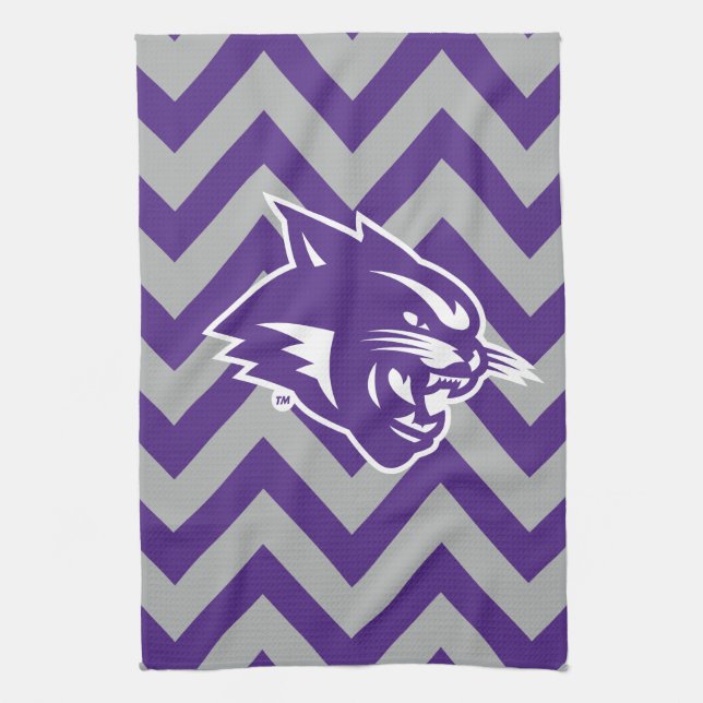 Abilene Christian University Chevron Pattern Kitchen Towel (Vertical)