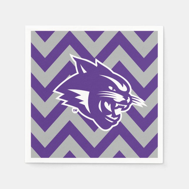 Abilene Christian University Chevron Pattern Napkins (Front)