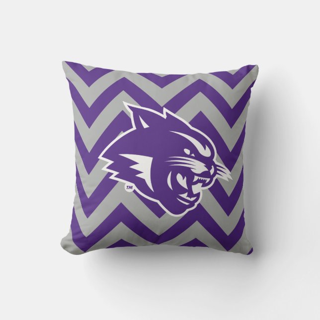 Abilene Christian University Chevron Pattern Throw Pillow (Front)