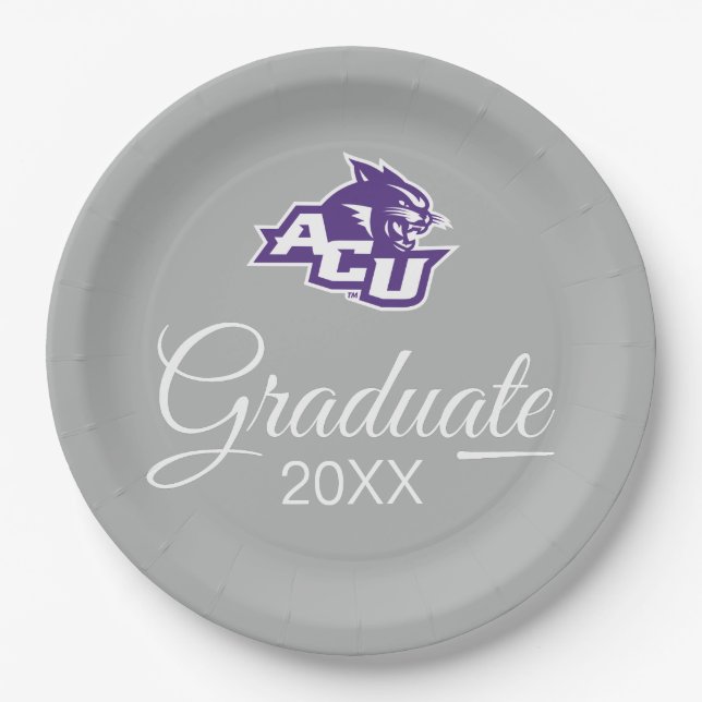 Abilene Christian University Graduate Paper Plates (Front)