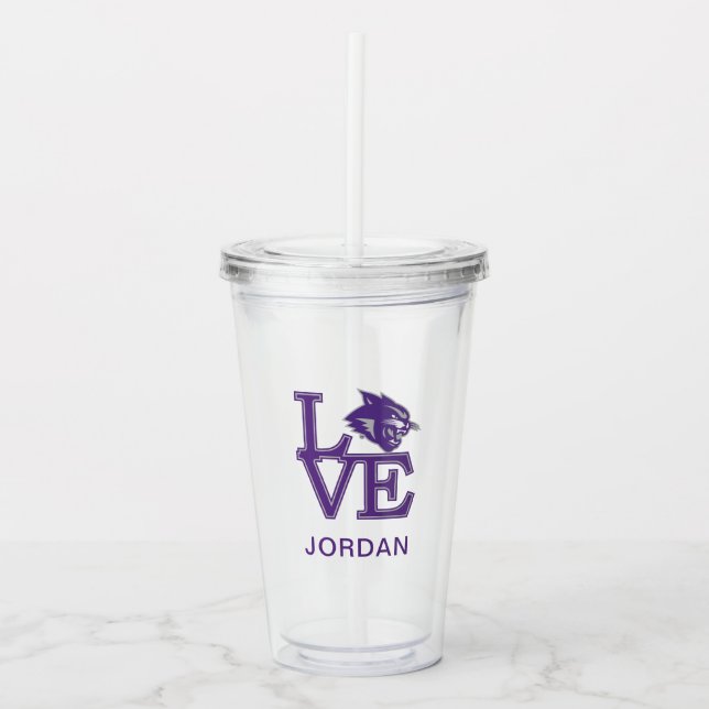 Abilene Christian University Love Acrylic Tumbler (Front)