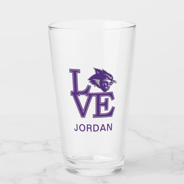 Abilene Christian University Love Glass (Front)