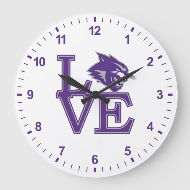 Abilene Christian University Love Large Clock (Front)