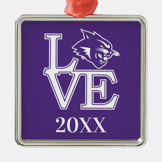 Abilene Christian University Love Metal Ornament (Front)