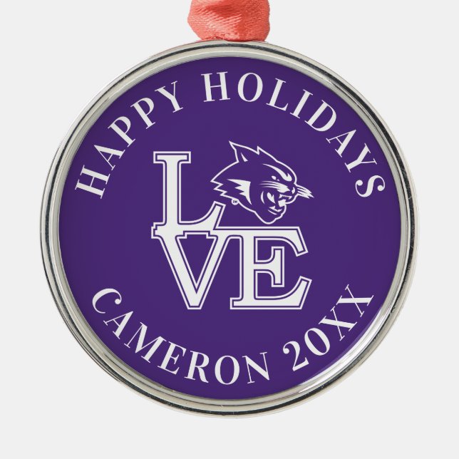 Abilene Christian University Love Metal Ornament (Front)