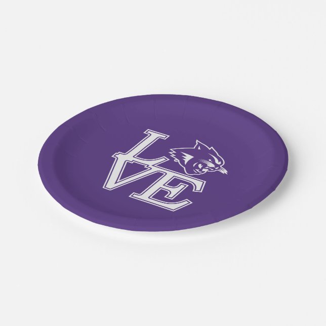 Abilene Christian University Love Paper Plates (Angled)