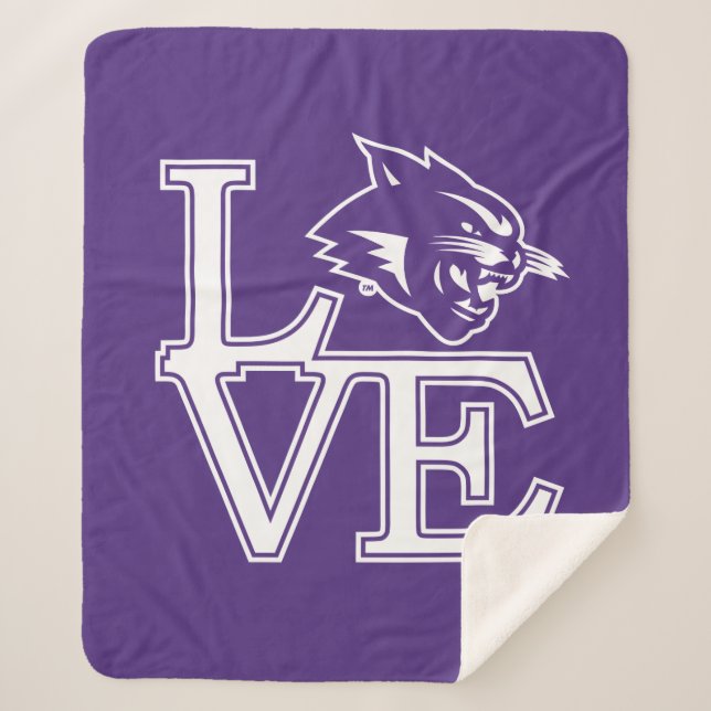 Abilene Christian University Love Sherpa Blanket (Front)