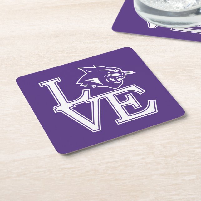 Abilene Christian University Love Square Paper Coaster (Angled)