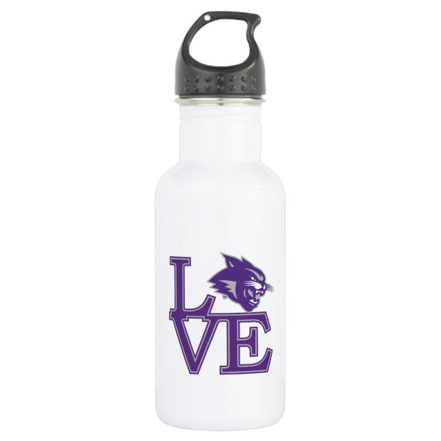 Abilene Christian University Love Stainless Steel Water Bottle (Front)
