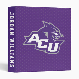 Abilene Christian University Polka Dot Pattern 3 Ring Binder