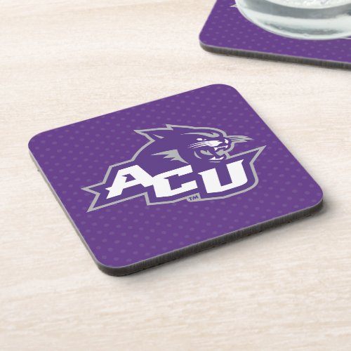 Abilene Christian University Polka Dot Pattern Beverage Coaster