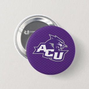Abilene Christian University Polka Dot Pattern Button