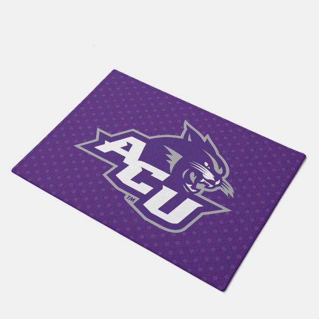 Abilene Christian University Polka Dot Pattern Doormat (Angled)