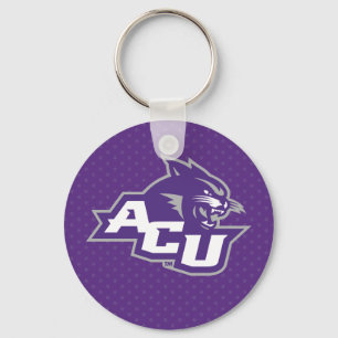 Abilene Christian University Polka Dot Pattern Keychain