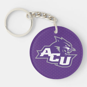 Abilene Christian University Polka Dot Pattern Keychain