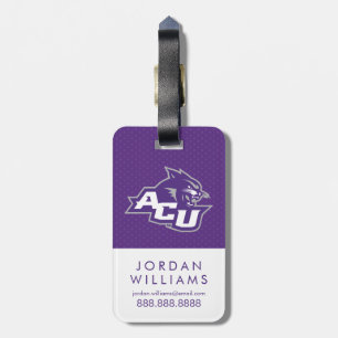 Abilene Christian University Polka Dot Pattern Luggage Tag