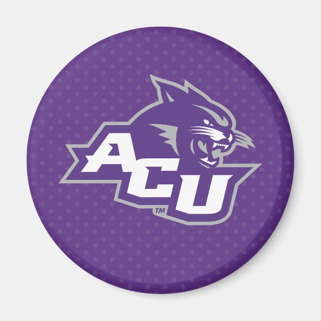 Abilene Christian University Polka Dot Pattern Magnet (Front)