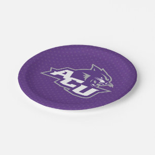 Abilene Christian University Polka Dot Pattern Paper Plates