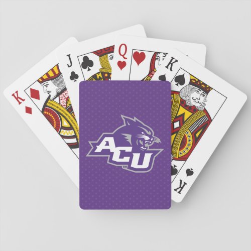 Abilene Christian University Polka Dot Pattern Poker Cards