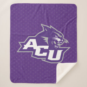 Abilene Christian University Polka Dot Pattern Sherpa Blanket