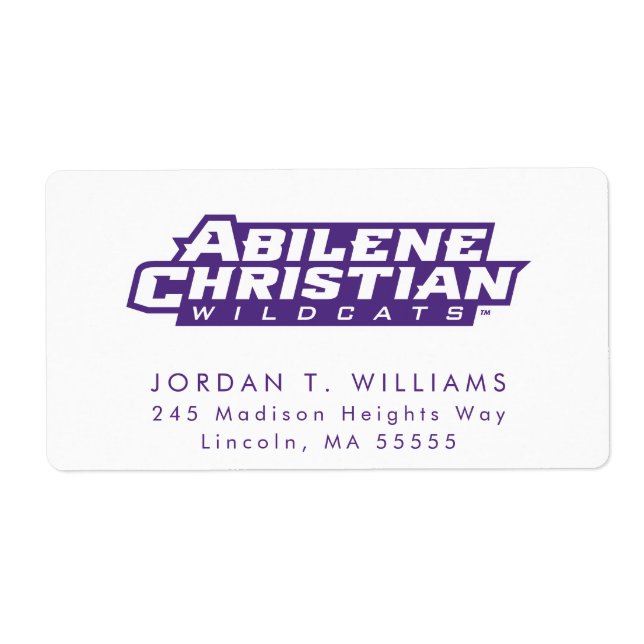 Abilene Christian Wildcats Label (Front)