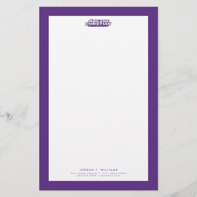 Abilene Christian Wildcats Stationery (Front)