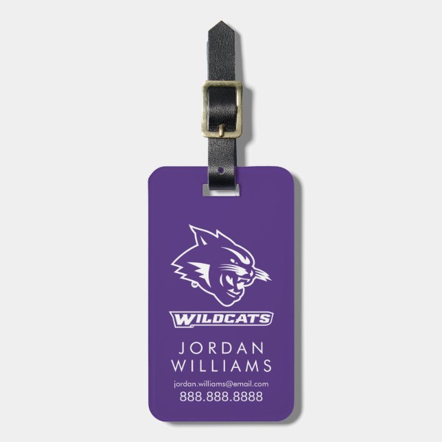 Abilene Christian Wildcats Vintage Luggage Tag (Front Vertical)