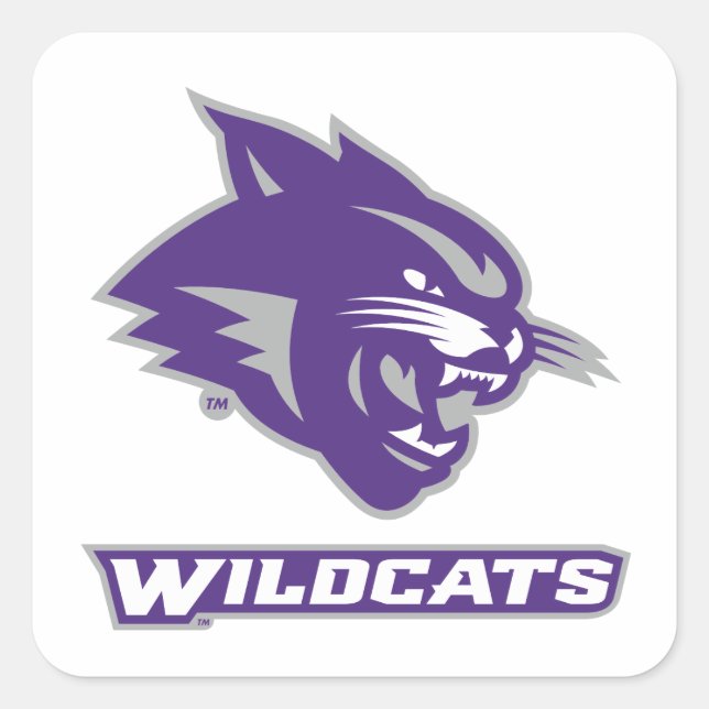 Abilene Christian Wildcats Vintage Square Sticker (Front)