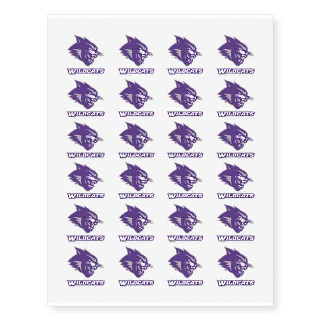 Abilene Christian Wildcats Vintage Temporary Tattoos (Front)