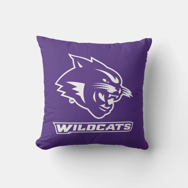 Abilene Christian Wildcats Vintage Throw Pillow (Front)