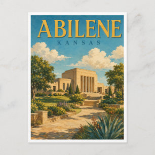 Abilene Kansas Eisenhower Library GeoSaga Postcard